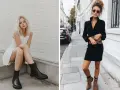 Quelle chaussure avec une robe noire en hiver ? Bottines noires ou marron pour un look chic et tendance.