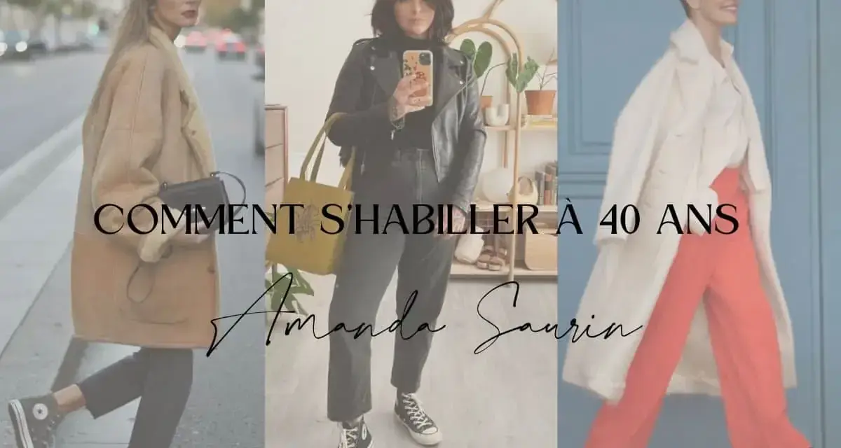 Trois femmes modernes, dont une femme 45 ans, montrent des looks stylés. "Comment s'habiller à 40 ans" par Amanda Saurin.