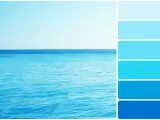 Palette de couleurs marines, explorant chaque nuance de bleu, de l'eau claire au ciel infini.