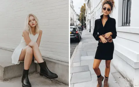 Quelle chaussure avec une robe noire en hiver ? Bottines noires ou marron pour un look chic et tendance.