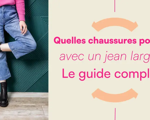 Guide complet : quelle chaussure avec un jean large femme ? Bottines noires et jean bleu décontracté.