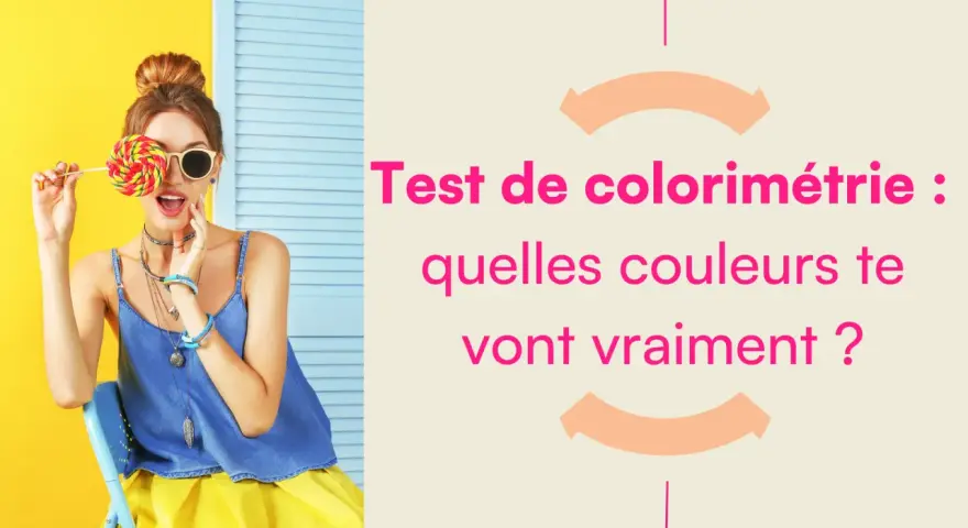 Test de colorimétrie : comment connaitre ses couleurs ? Une jeune femme joue avec une sucette colorée, découvrez quelles couleurs vous vont vraiment.